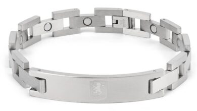Aston Villa FC Stainless Steel Bracelet with Gift Box