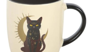 Sitting Magick Black Cat Ceramic Mug