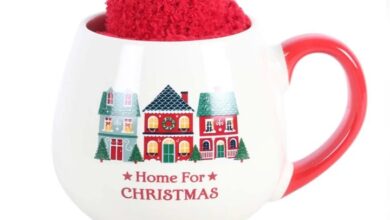 Home for Christmas Ceramic Mug and Socks Set