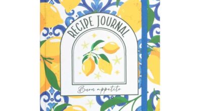 Italian Lemon A5 Recipe Journal