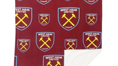 West Ham United FC Sherpa Fleece Blanket