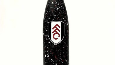 Fulham FC Paint Splatter Water Bottle