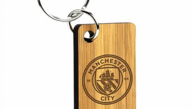 Manchester City FC Bamboo Keyring