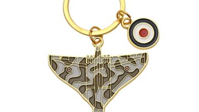 Royal Air Force Enamel Vulcan Keyring