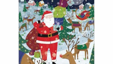 Father Christmas and Reindeer Traditional Advent Calendar
