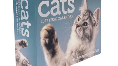 Cats Mini Desk Calendar 2027