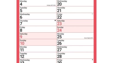 Red & Black Basics A4 Calendar 2027