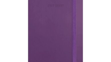 Sunday Start Purple Soft Touch Slim Diary 2027