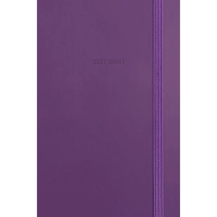 Purple Soft Touch Pocket Diary 2027