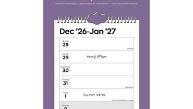 Essential Week To View Short Slim Calendar 2027