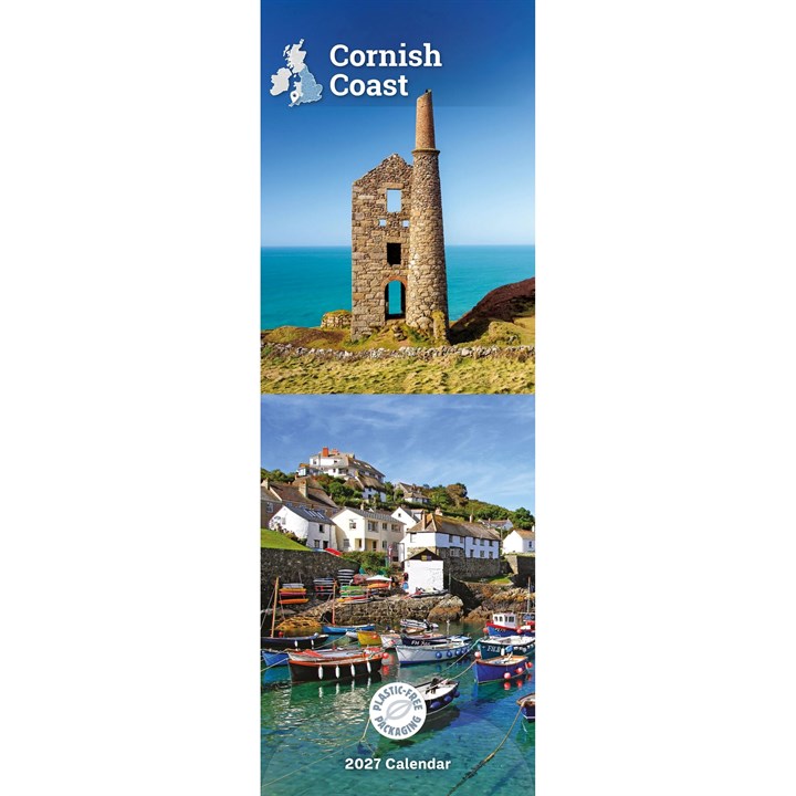 Cornish Coast Slim Calendar 2027