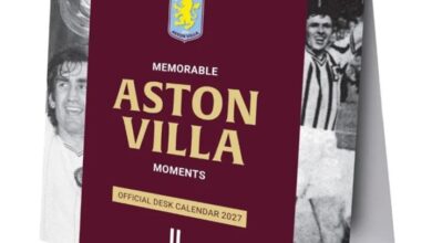 Aston Villa FC Easel Desk Calendar 2027