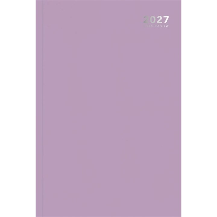 Pastel Lilac Hardback Week To View A4 Diary 2027