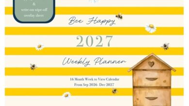 Bees & Flowers Family Planner 2027