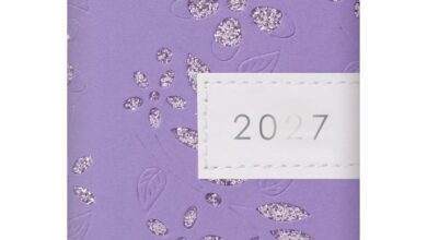 Purple Glitter Floral Sparkles Pocket Diary 2027