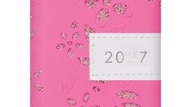 Pink Glitter Floral Sparkles Pocket Diary 2027