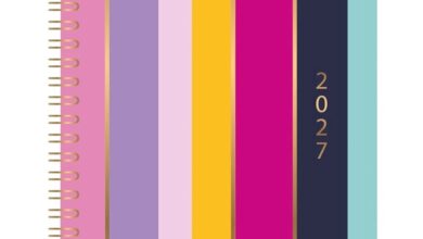 Bright Vertical Stripes A5 Diary 2027